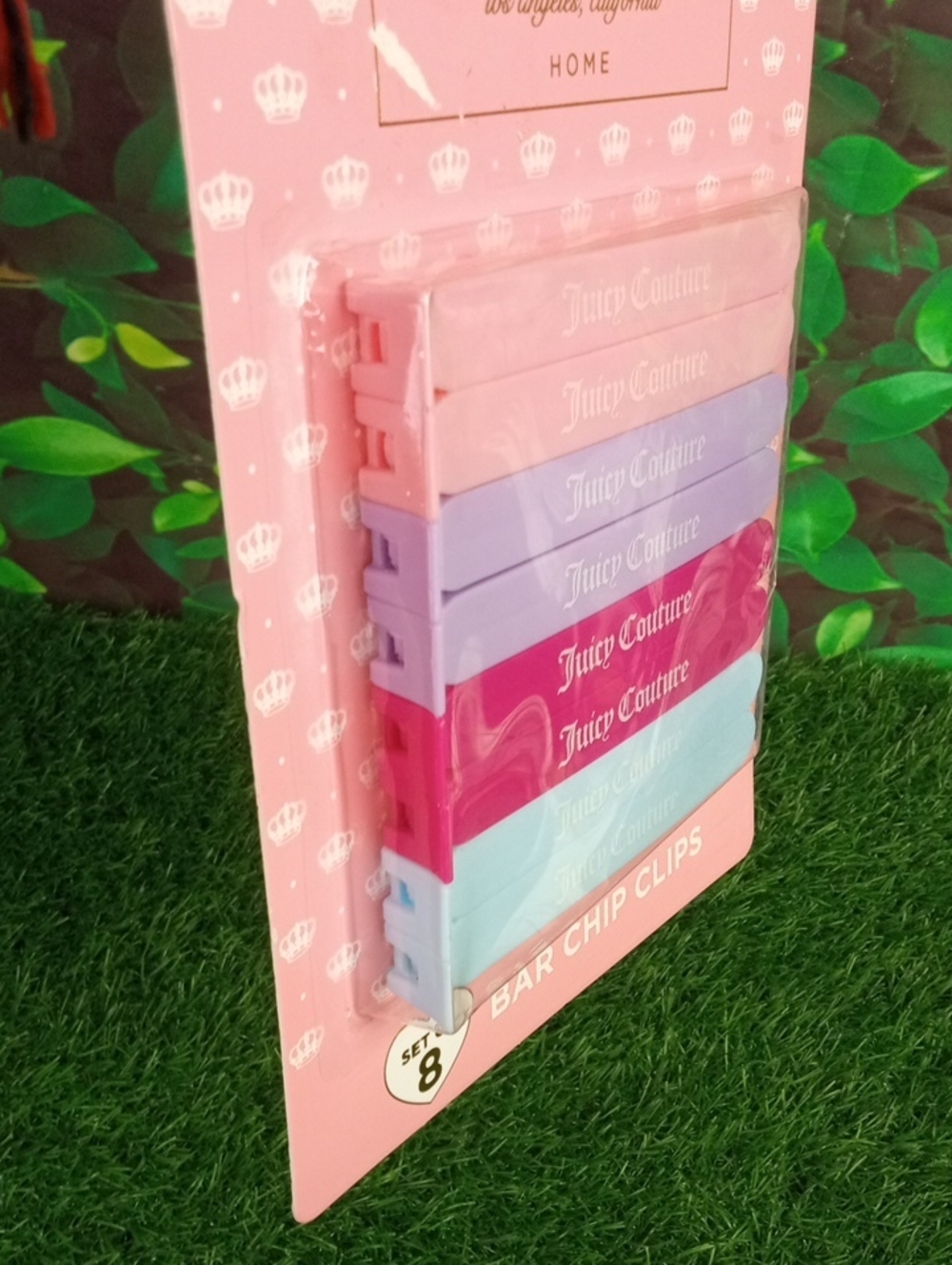 🏠🍒 Juicy Couture Pastel Bar Chip Clips - Set of 8 - Picture 3 of 5
